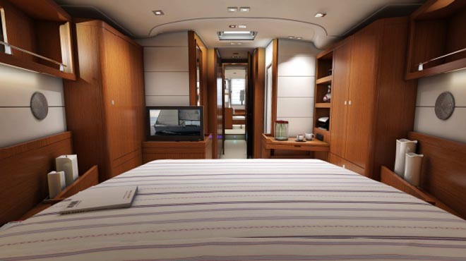 Beneteau Sense 55 - view from the main cabin ©  SW